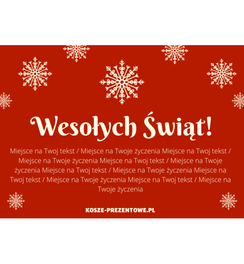 Kartka świąteczna B6 - "Wesołych Świąt"