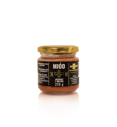 Miód kremowany Apimar - z maliną 220g