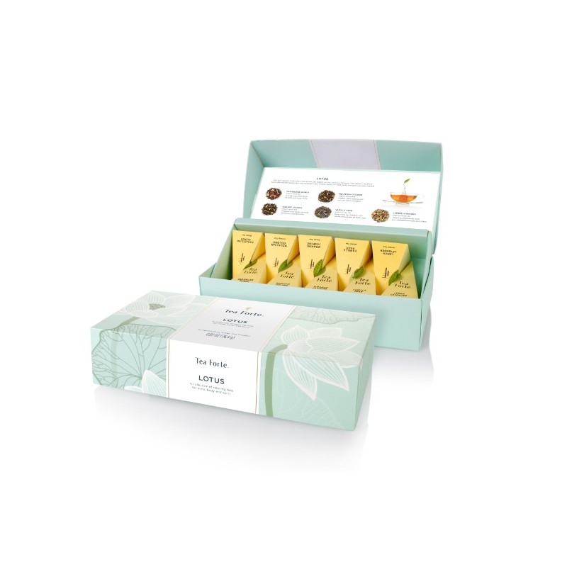 Zestaw prezentowy Tea Forte - Lotus - 10 piramidek, 5 rodzai, herbata 13416 Zestaw prezentowy Tea Forte - Lotus - 10 piramidek, 5 rodzai, herbata 13416