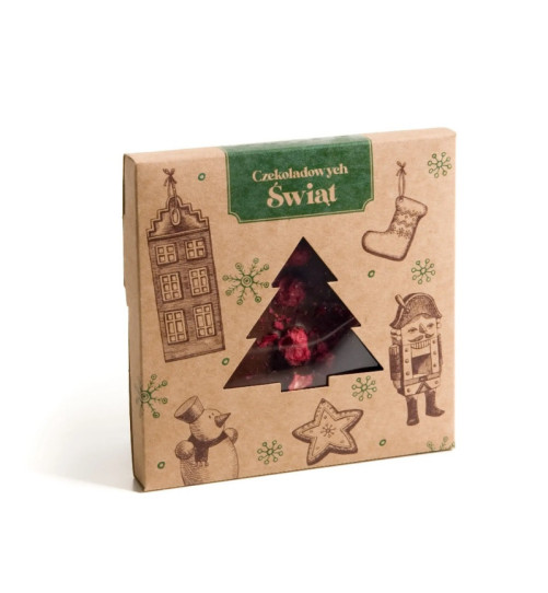 Czekolada mleczna Chocolate Story - kakao z żurawiną "Czekoladowych Świąt", 60g