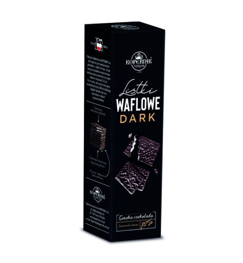 Listki waflowe Kopernik w gorzkiej czekoladzie Dark, 96g