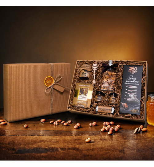 Boxprezentowy Box prezentowy z miodem, herbatą, piernikami Kopernik