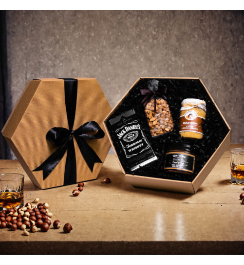 Jack Daniels zestaw prezentowy z czekoladą | kosze-prezentowe.pl