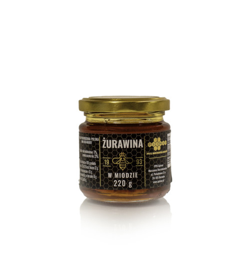 Suszona żurawina w miodzie Apimar, 220g