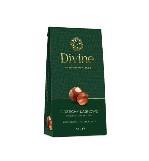 Orzechy laskowe Divine Premium pralines, 50g