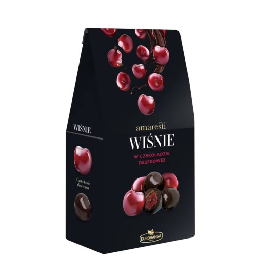 Wiśnie Amaresti w czekoladzie deserowej, 80g