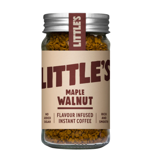 Kawa smakowa, rozpuszczalna Little's Maple Walnut - Syrop klonowy&orzech włoski, 50g