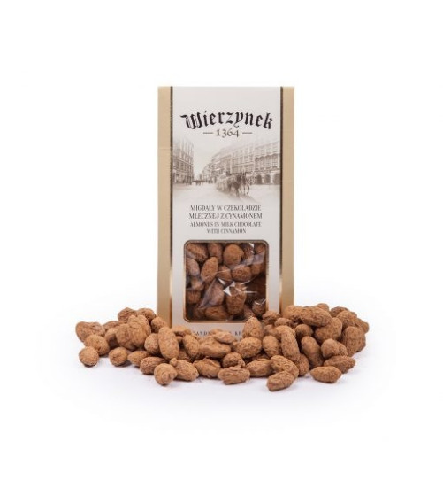 Migdały Wierzynek w czekoladzie mlecznej z cynamonem, 100g