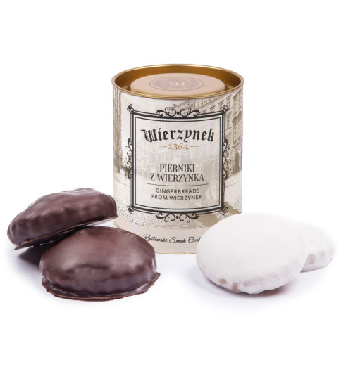 Pierniki Wierzynek w mini tubie - mix w deserowej czekoladzie i lukrze, 135g