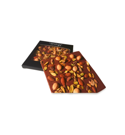 Czekolada Chocolate Bush - mleczna z migdałami, orzechami i pistacjami 100g