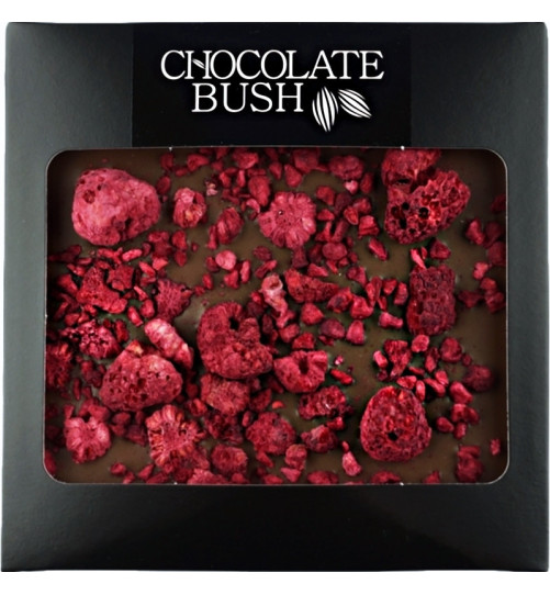 Czekolada Chocolate Bush - mleczna z maliną liofilizowaną, 85g