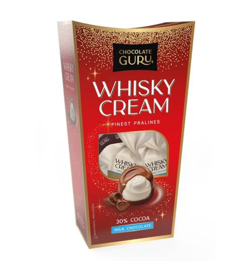 Praliny z czekolady deserowej nadziewane kremem z whisky, 120g