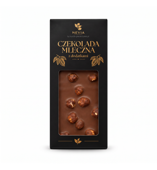 Czekolada mleczna Nevia z dodatkami 85g - orzech laskowy