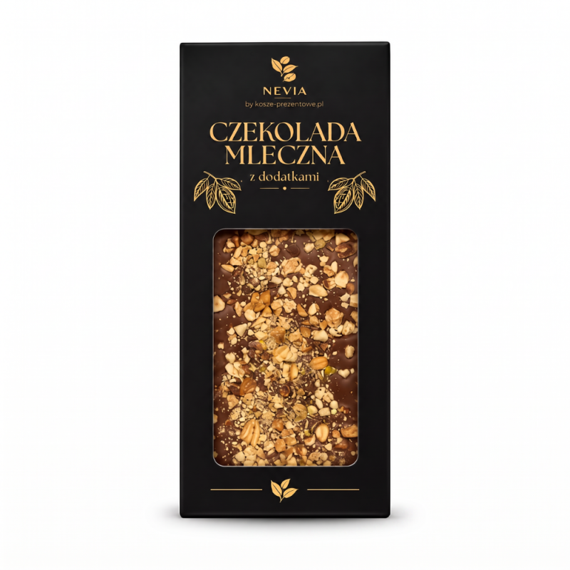 Czekolada mleczna Nevia z dodatkami 85g - Pistacja & Crunch Czekolada mleczna Nevia z dodatkami 85g - Pistacja & Crunch