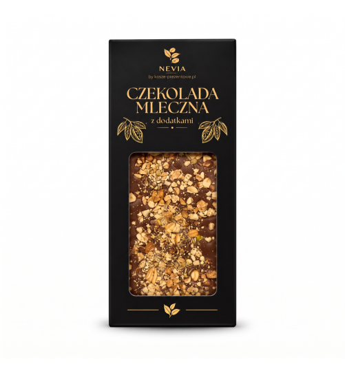 Czekolada mleczna Nevia z dodatkami 85g - Pistacja & Crunch