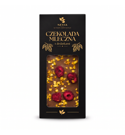 Czekolada mleczna Nevia z dodatkami 85g - Wiśnia & Mango