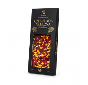 Czekolada mleczna Nevia z dodatkami 85g - Malina & Marakuja