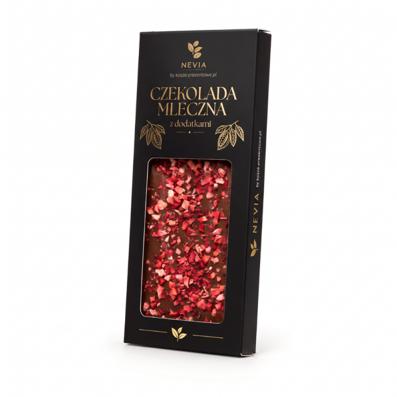 Czekolada mleczna Nevia z dodatkami 85g - Truskawka