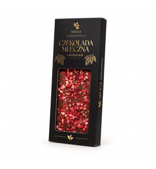 Czekolada mleczna Nevia z dodatkami 85g - Truskawka