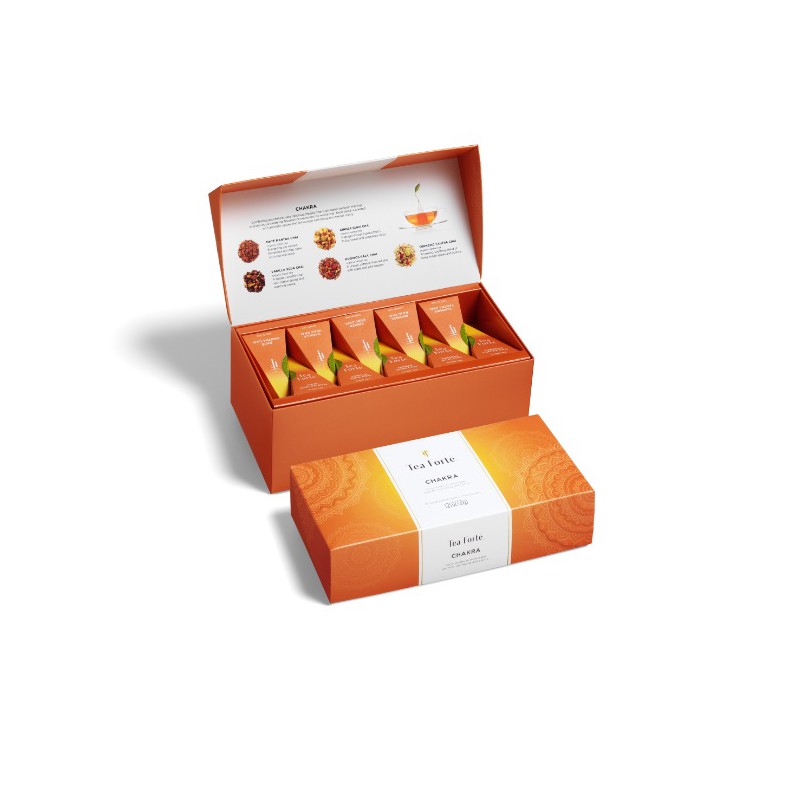 Zestaw prezentowy Tea Forte - Chakra - 20 piramidek, 5 rodzai, herbata, 13362 Zestaw prezentowy Tea Forte - Chakra - 20 piramidek, 5 rodzai, herbata, 13362