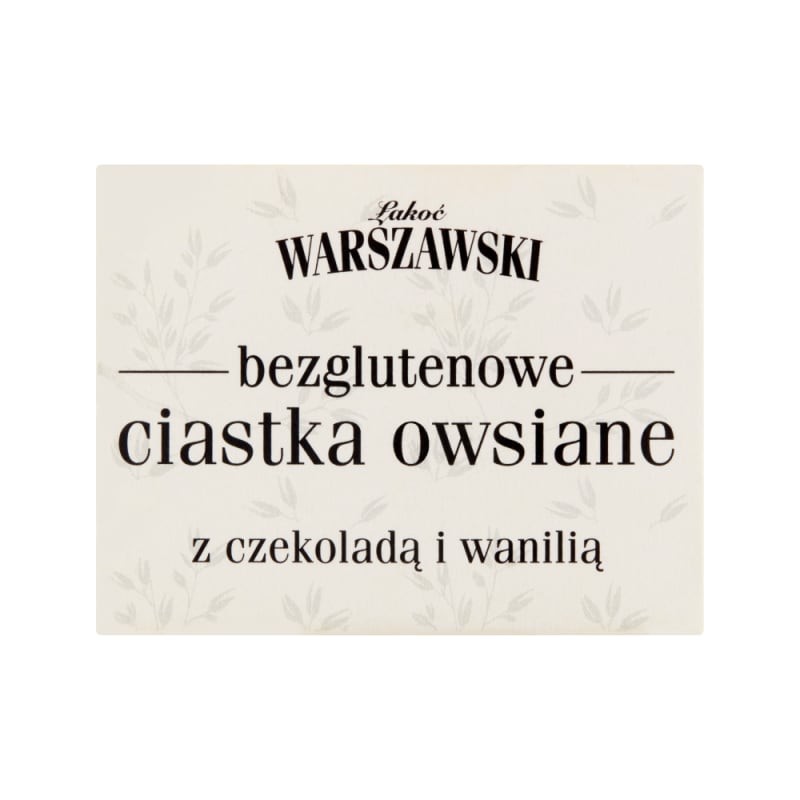 Łakoć WARSZAWSKI - Ciastka owsiane z czekoladą i wanilią Łakoć WARSZAWSKI - Ciastka owsiane z czekoladą i wanilią