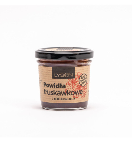 Powidła z miodem pszczelim Łysoń - truskawkowe, 100g