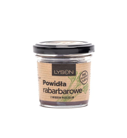 Powidła z miodem pszczelim Łysoń - rabarbarowe, 100g