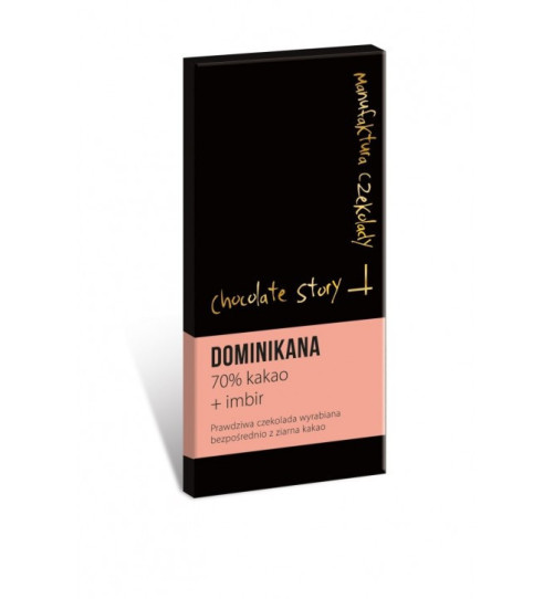 Czekolada deserowa Chocolate Story - 70% kakao Dominikana + Imbir