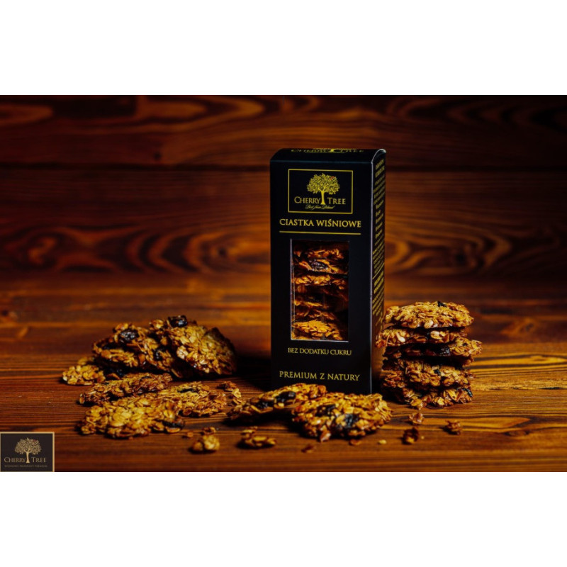 Ciastka wiśniowe Cherry Tree - bez dodatku cukru, 150g