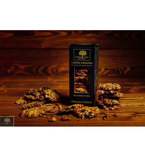 Ciastka wiśniowe Cherry Tree - bez dodatku cukru, 150g