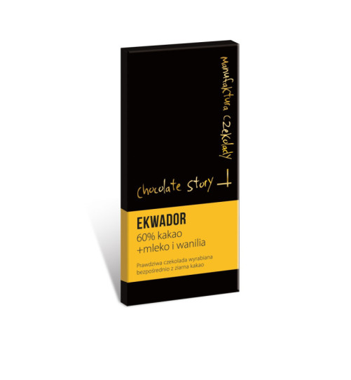 Czekolada deserowa Chocolate Story - mleko i wanilia 60% kakao Ekwador, 50g